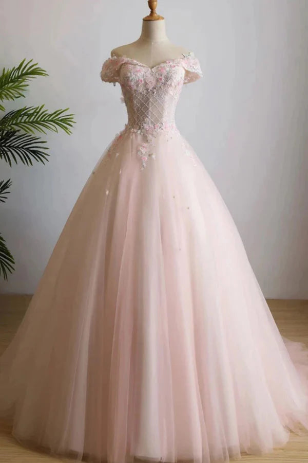 Women's Vintage Attire Stunning Off The Shoulder Ball Gown Quinceanera Dresses