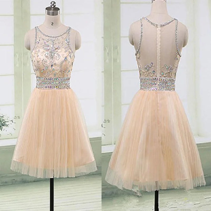 Women's Casual Wear Outfit Blush pink Gorgeous beaded elegant fashion cute homecoming prom gown dresses,BD00189