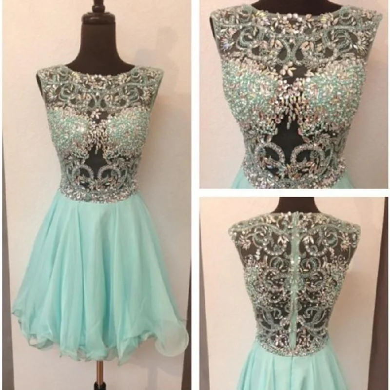 Women's Trendy Outfit New Arrival mint gorgeous  freshman formal cocktail homecoming prom gown dresses,BD00144