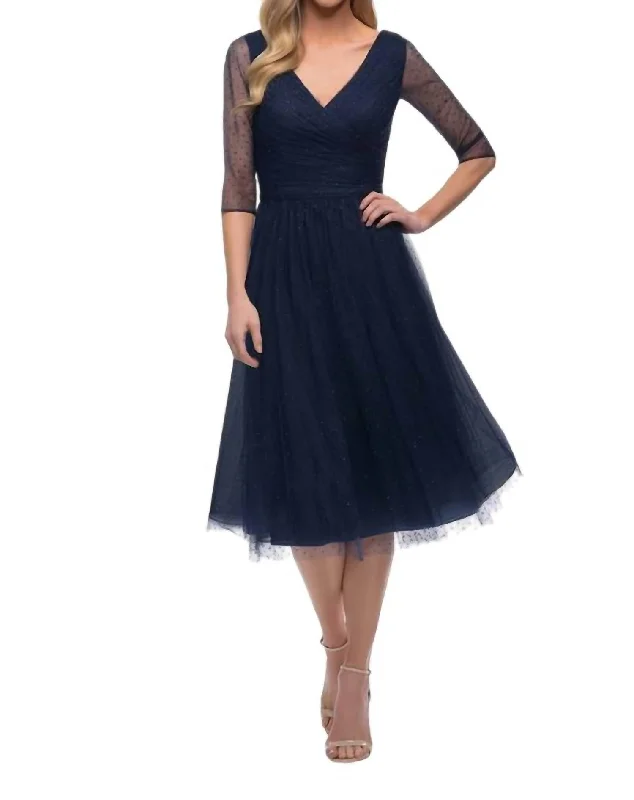 Fashion Women's Clothing Prom Dress In Navy