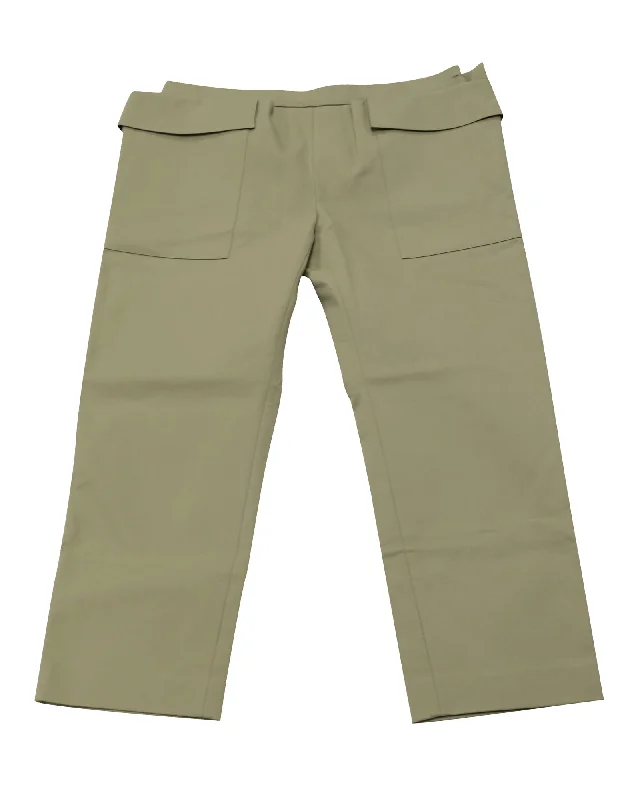 Women's Plus-Size Attire Maison Rabih Kayrouz Skinny Pants in Khaki Cotton