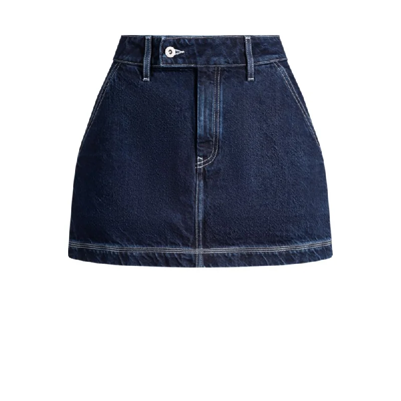 Women's Athletic Clothes Denim mini skirt with contrast stitching