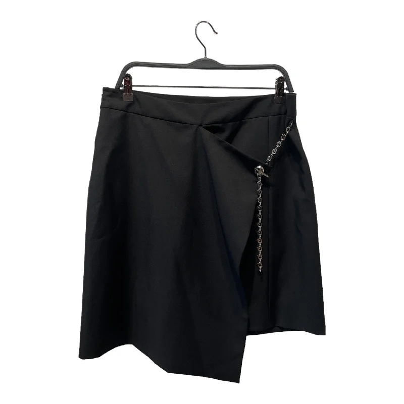 Women's Luxury Attire GIVENCHY/Skirt/42/Wool/BLK/SILVER CHAIN