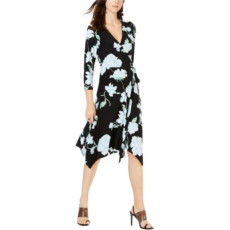 Women's Formal Event Outfit I-N-C Womens Floral Wrap Dress