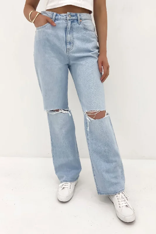 Women's Timeless Attire Hi Baggy Jean Blue Reflection