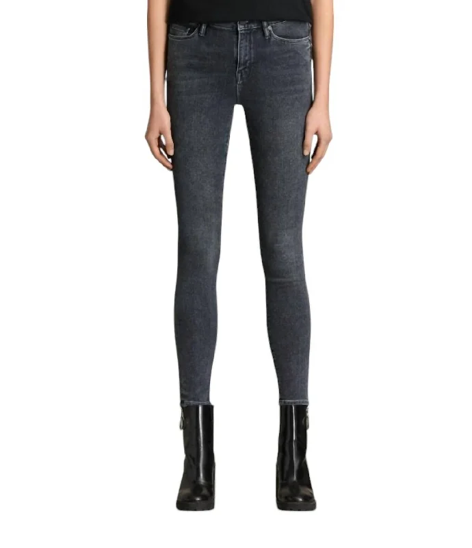 Women's Trendy Attire Eve Stretch Denim Skinny Jeans In Raven Black