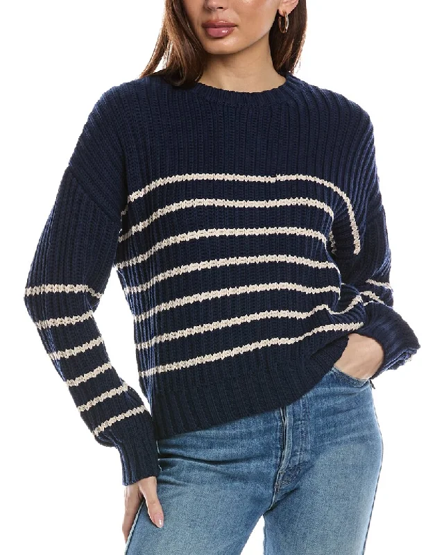 Affordable Online Boutiques Electric & Rose Weave Striped Sweater