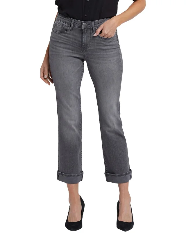 Timeless Women's Fashion Styles NYDJ Barbara Harbor Gray Ankle Crop Jean