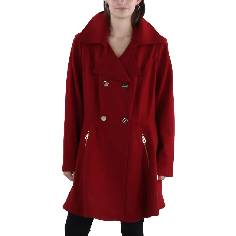 Chic Women's Outfit Plus Womens Wool Blend Long Pea Coat