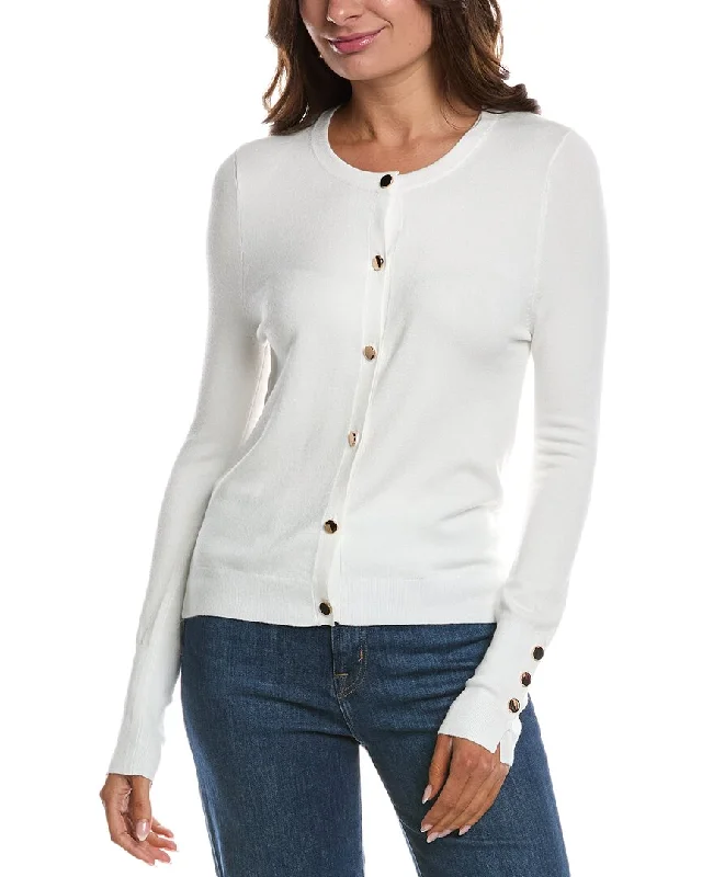 Women Online Clothing Boutiques T tahari Crew Neck Cardigan