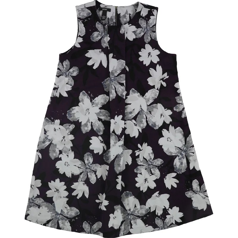 Women's Trendy Apparel Alfani Womens Floral A-Line Pleated Dress