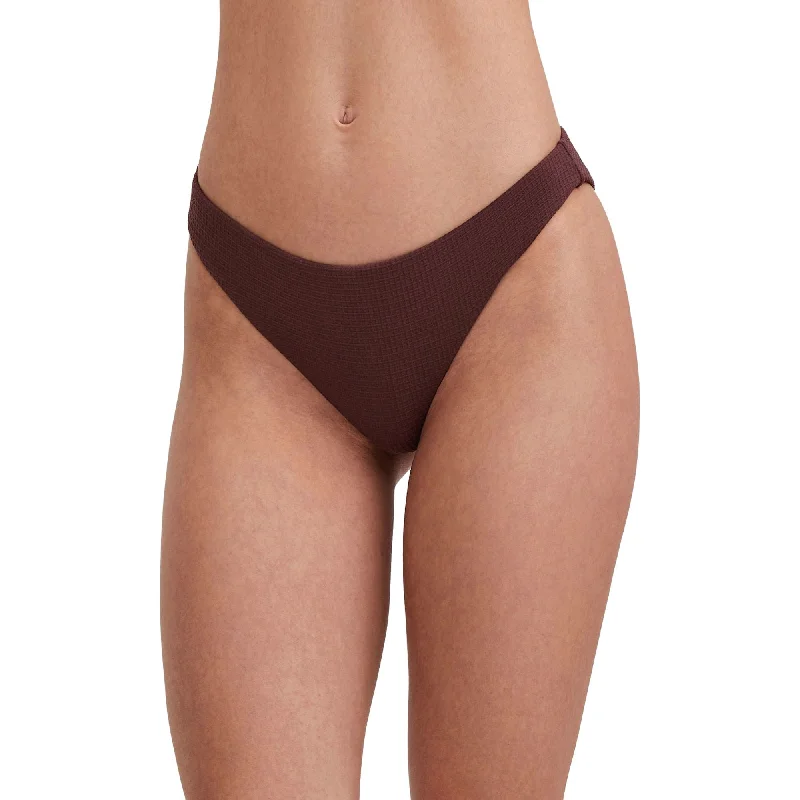 Women's Clothing For Holiday Travel Solid Texture Mid-Rise Swim Bottom