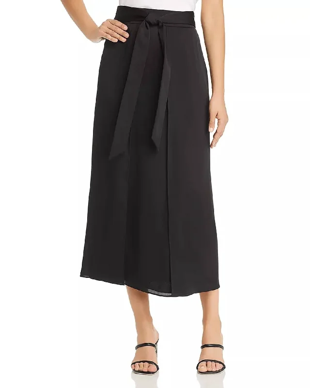 Online Boutiques Affordable Sahara Tie-Waist Skirt In Black