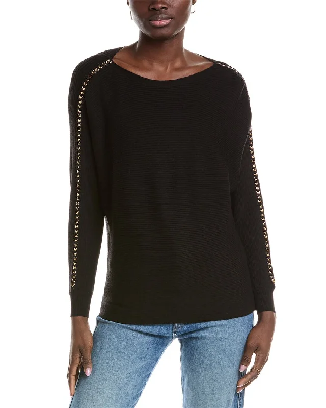 Boutique Dress Online T Tahari Chain Trim Dolman Sweater