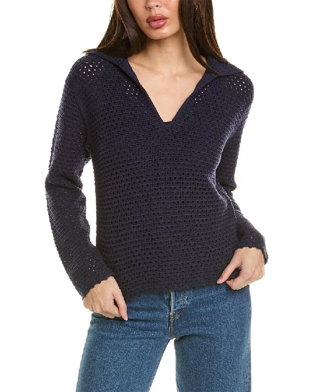 Women's High-Fashion Clothes Vince Textured Baja Pullover