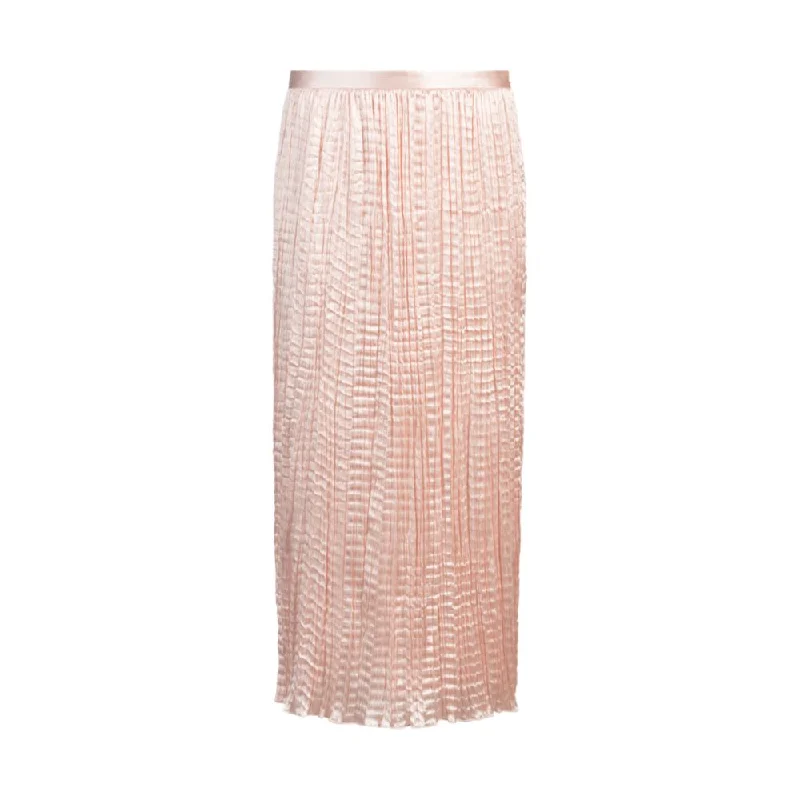 Vintage-Inspired Women's Clothes Crinkle-plissé skirt with tonal waistband