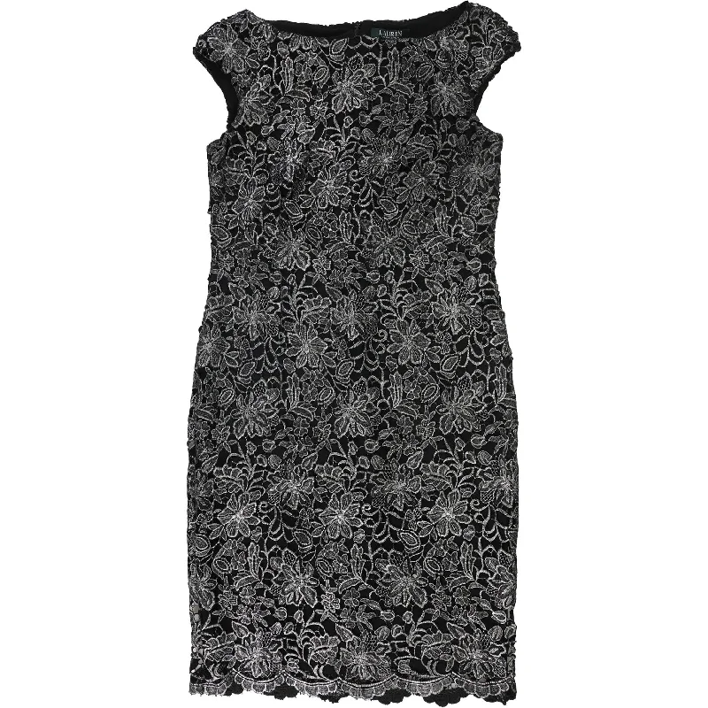 Women's Weekend Outfit Ralph Lauren Womens Floral Sheath Dress, Grey, 2