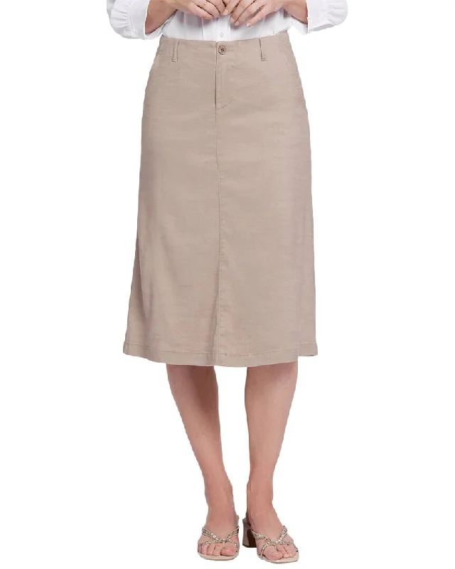 Stylish Women's Outerwear Apparel NYDJ Marilyn Linen-Blend A-Line Skirt