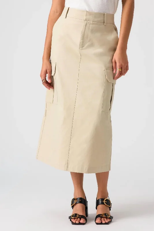 Women's Online Clothing Boutique Essential Cargo Skirt In Marble Beige