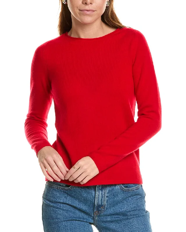 Women's Casual Outfit sofiacashmere Relaxed Crewneck Cashmere Sweater