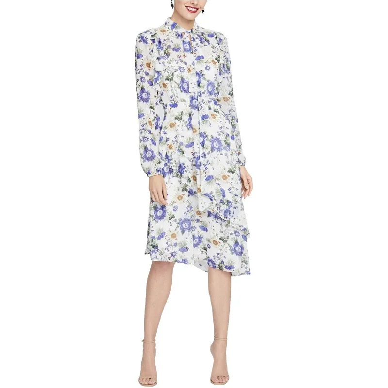 Women's Seasonal Apparel Rachel Roy Womens Sheer Floral Midi Dress